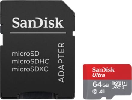 Micro SD geheugenkaart met adapter Western Digital SDSQUAB-064G-GN6IA 64 GB