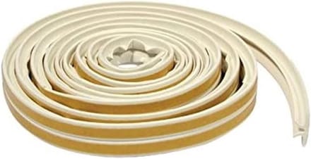Zelfklevende EPDM rubberen V-profiel stootstrip voor kieren - Wit, 5 meter