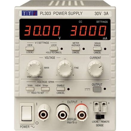 Aim TTi PL303-P Labvoeding, regelbaar 0 - 30 0 - 3 A 90 W USB, RS232, Ethernet Op afstand bedienbaar, Smal model, Programmeerbaar Aantal uitgangen: 1 x