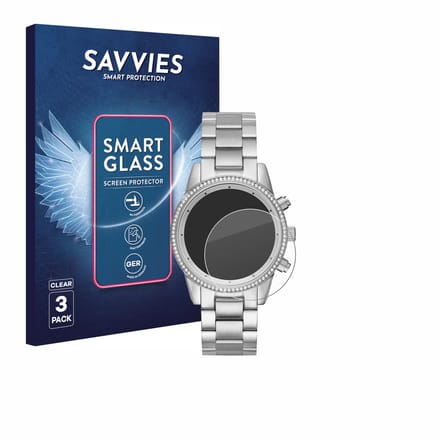 3 Stuks Savvies Screenprotector - geschikt voor Michael Kors Ritz MK6428 - beschermfolie glas transparant