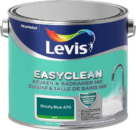 Levis - Easyclean Keuken & Badkamer Mix - Shady Blue A70 - Mengverf - 2,5 L
