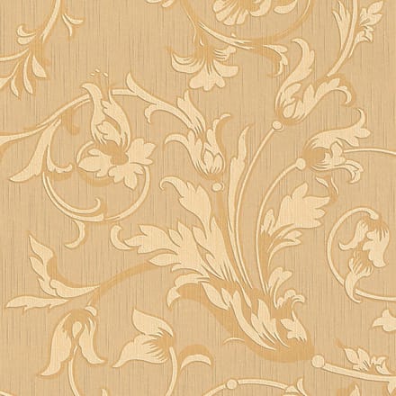 Textiel look behang Profhome 956333-GU textiel behang gestructureerd in textiel look mat oranje beige 5,33 m2