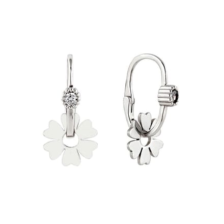 Clover Coupe Earrings Silver