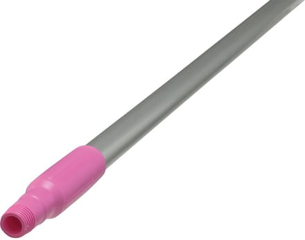 Steel voor Bezem - Handvat Stoffer - Schoonmaken Werkplek - Kleurgecodeerd Systeem - 150 cm - Roze