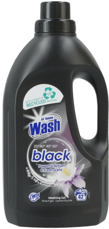 6x At Home Vloeibaar Wasmiddel Zwart 1,5 liter