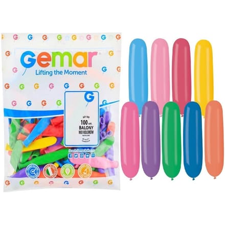 Ballons Argile Petits Tubes Colorés 45cm 100pcs