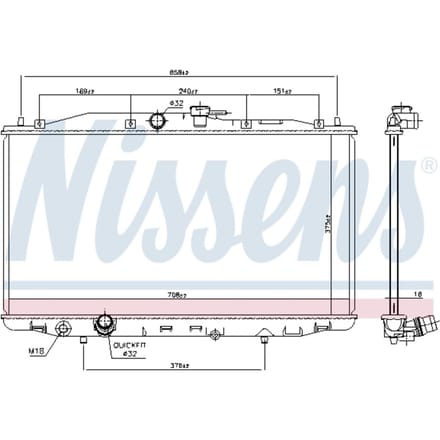 Radiator, motorkoeling NISSENS 68604