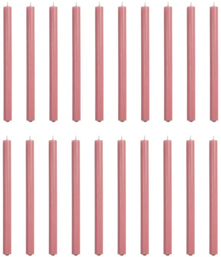 RUSTIK LYS DINERKAARS OUD ROZE 2,1 x 30 cm doos 20 stuks