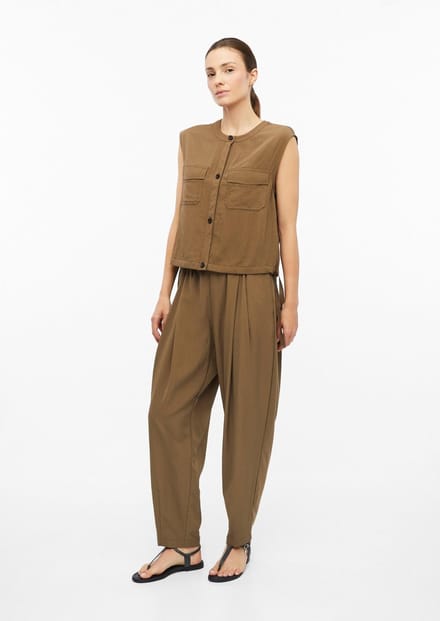 High Waist Straight Leg Pants Dames s.Oliver