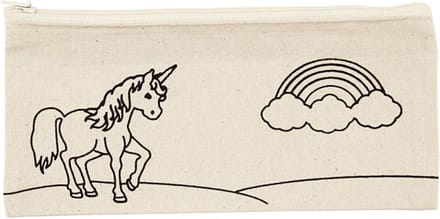CC Katoenen Etui Unicorn 21x9 cm