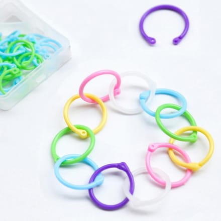 30 stuks losbladig bindring Kleurrijke losbladige binderring Cirkelring Sleutelhanger Scrapbook Bindingsgesp Ring Kalender Cirkel white