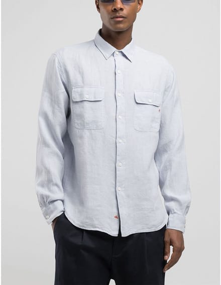 Replay M4147.000.81388b Overhemd Met Lange Mouwen Grijs 3XL Man
