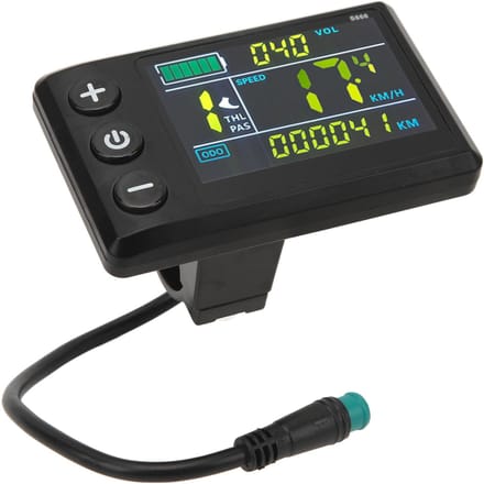 Compteur de vélo électrique avec écran LCD ABS, étanche, écran couleur LCD S866 black