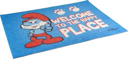 De smurfen - grote smurf vloermat 60x40x0,6cm blauw