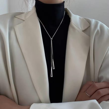 Eenvoudige mode persoonlijkheid licht luxe trui ketting ketting dames sieraden cadeau accessoires