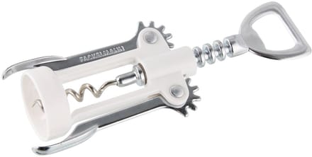 Witte hefboomkurkentrekker met flesopener Fackelmann Bar Concept