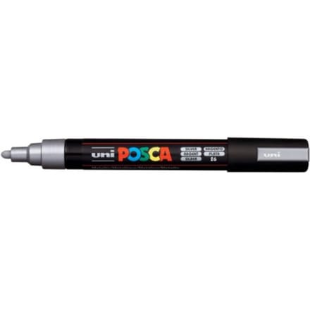 Posca marker met conische punt schrijfdikte medium zilver