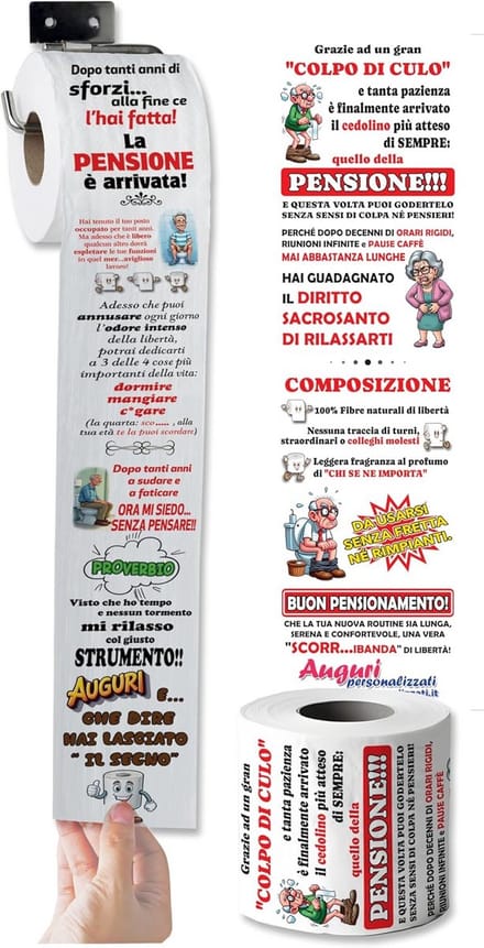 Grappig Toiletpapier - Pensioen Cadeau - Feestelijk Vieren - Decoratief en Grappig - 1 Rol