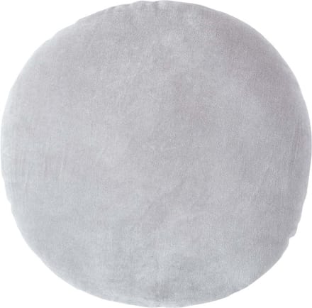Homescapes fluwelen kussen, 40 cm rond, lichtgrijs