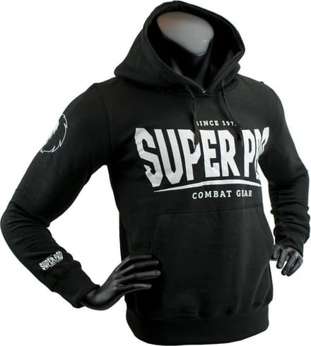 Super Pro Hoody S.P. Logo Zwart/Wit Small
