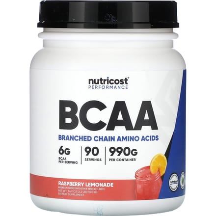 Nutricost, Performance, BCAA, Limonade Framboise, 2,2 lb (990g)