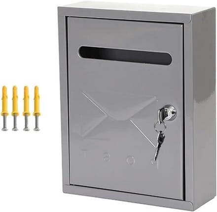 Wandbrievenbus - Buitenpost - Post Opslag - Diefstalbestendig - Grote Capaciteit - Zwart