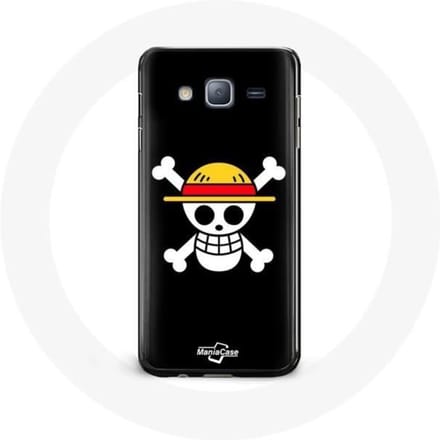 Coque - One Piece - Samsung Galaxy J3 2016 - Souple - Manga - Tête de Mort noir