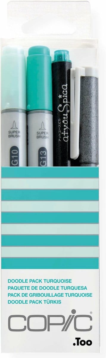 COPIC Marker ciao, 4er Set ´Doodle Pack Turquoise´