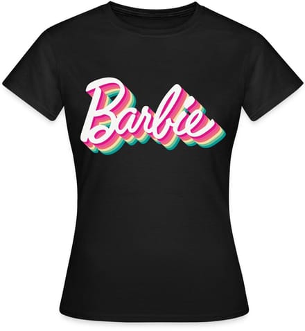Barbie Kleurrijk Logo T-Shirt Dames