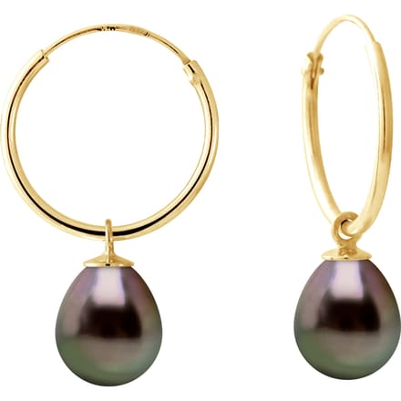 Creole Tahitian Pearls Pears 8-9mm Yellow Gold