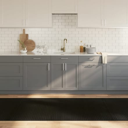 vidaXL - Vloerkleed - rechthoekig - 100x300 - cm - bamboe - zwart