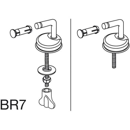 Pressalit replacement universal flex hinge BR7999