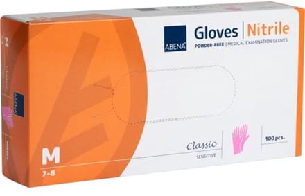 Abena Nitril Handschoen Classic Roze Maat: M Abena