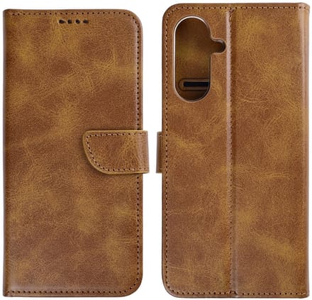 Rixus Bookcase For Samsung Galaxy S26 Plus Light Brown