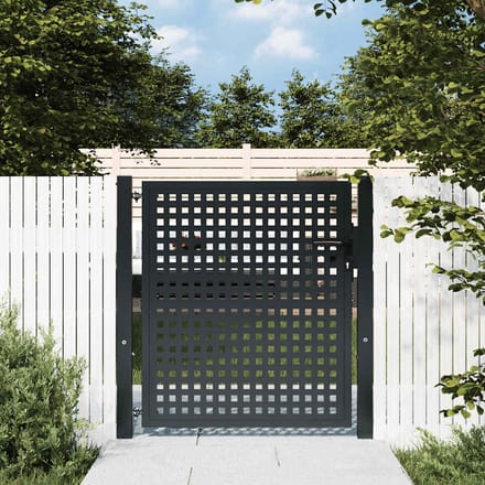 Vidaxl Portail de Jardin, Anthracite, 105X150 Cm, Acier