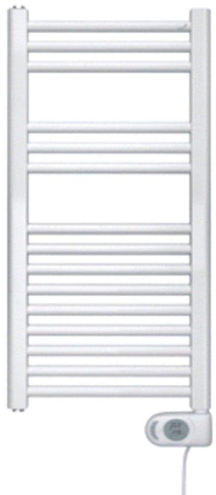 Zehnder Aura E elektrische handdoekradiator 90.6x50cm 500watt 230 volt | 50 Hz Staal Wit glans