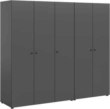 Modulaire kledingkast-combinatie in antraciet - 2-delige kledingkast - 200 cm breed