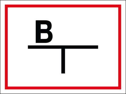Brandkraan sticker met schema 200 x 125 mm