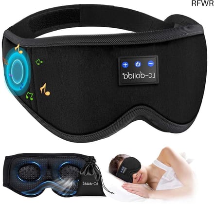 RFWR® Bluetooth Slaapmasker met Hoofdtelefoon voor Comfortabele Slaap