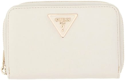 GUESS portemonnee Laurel II SLG Medium Zip Around Wallet Cream White crème