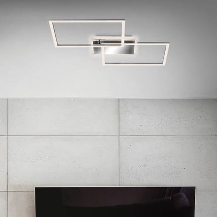 BRILONER - FRAME - LED plafondlamp - CCT- kleurtemperatuurregeling - incl. afstandsbediening - backlight effect - middenverlichting - traploos dimbaar via afstandsbediening - IP20 - 40W