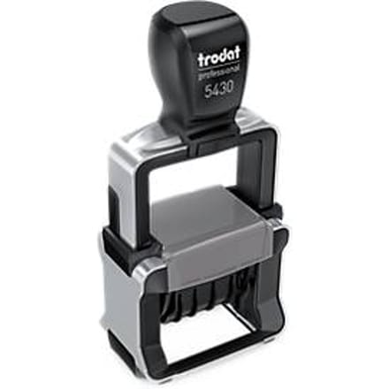 trodat® kantoorstempel 5430L, datumstempel met 3 verwisselbare kantoorteksten