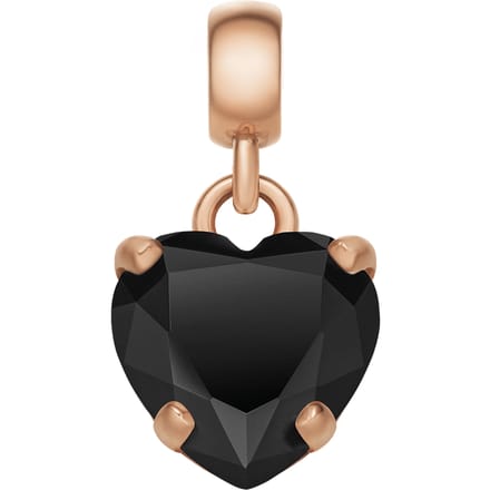 Daniel Wellington DW Charm Heart Crystal 12x6mm Rose Gold/Black