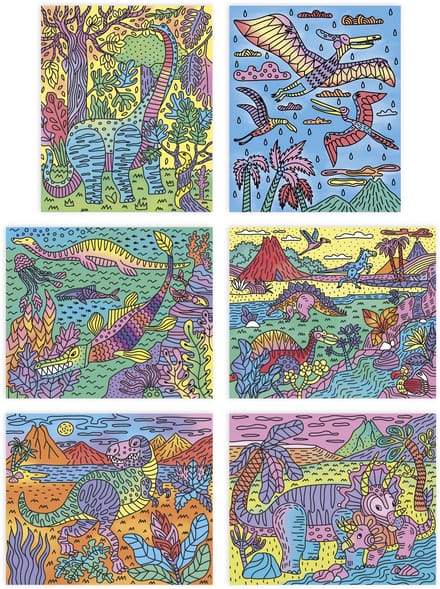 Janod - Les Ateliers Du Calme - Magisch schilderij - Dinosaurussen