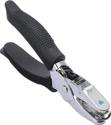 Vaessen Creative Pons - Ponstang Hart - 6 x 6 mm - Zwart - Ergonomische Grip