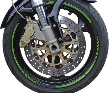 Foliatec PIN-Striping 'Racing' voor velgen Neon-Groen - Breedte = 7mm: 14x 41cm