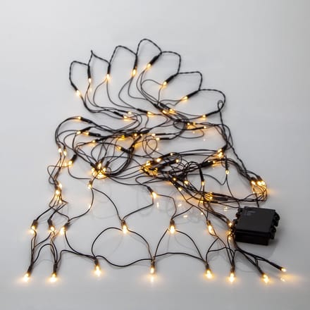 Star Trading Net LED-lichtketting, batterij, warm wit, buiten, 80 LED's, 150 cm