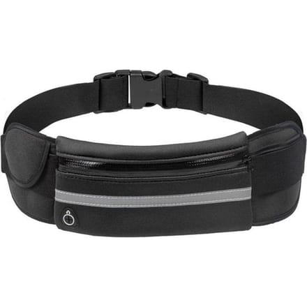 Garpex® Running Belt - Heuptas - Hardloop Telefoonhouder - Hardlooptasje - Heuptasje Dames en Heren - Hardlopen - One Size - Zwart