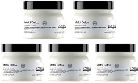 5x L'Oréal Professionnel Metal Detox Mask 150ml