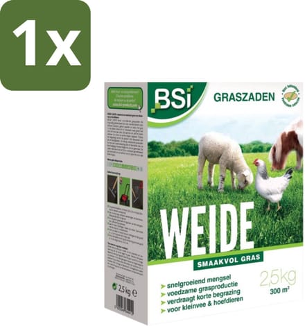 BSI – BSI – Graszaad – Weide Voedzaam & Smaakvol – 2,5 kg - 1 stuk